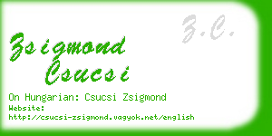 zsigmond csucsi business card